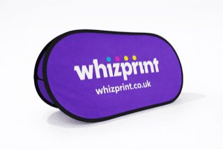 Oval pop-up banner