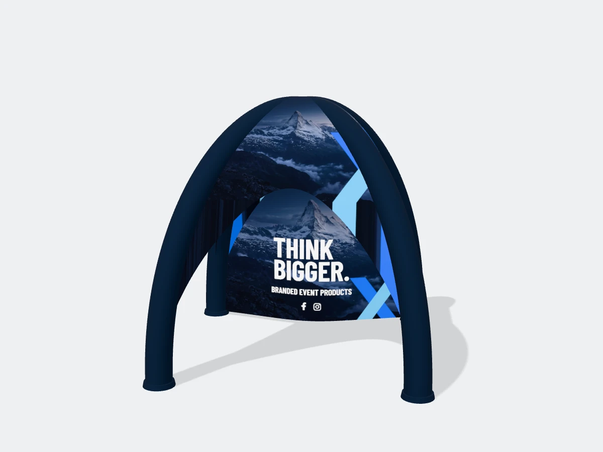Inflatable gazebo with example Whizprint branding