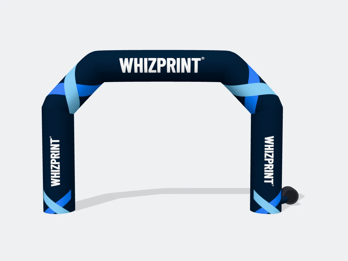 Inflatable arch with example Whizprint branding