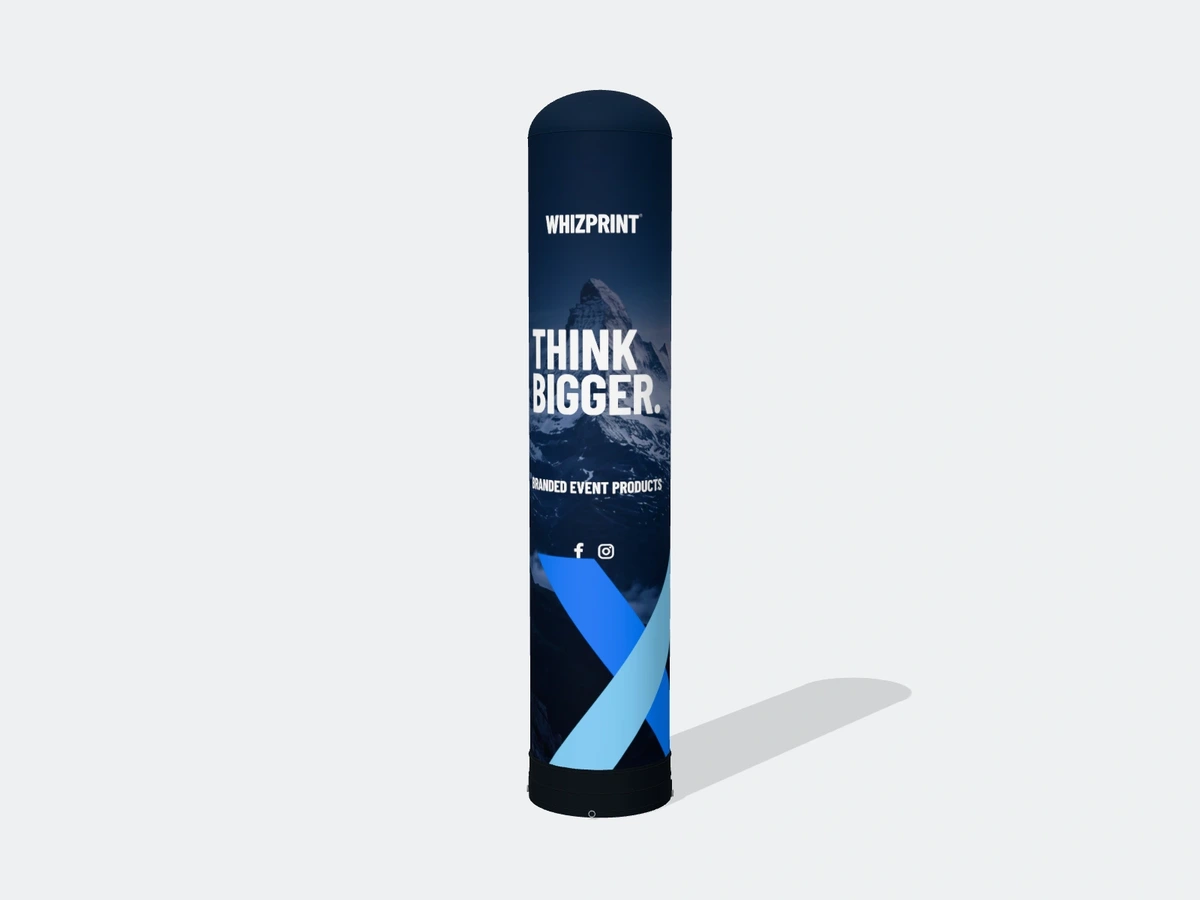 Inflatable column with example Whizprint branding
