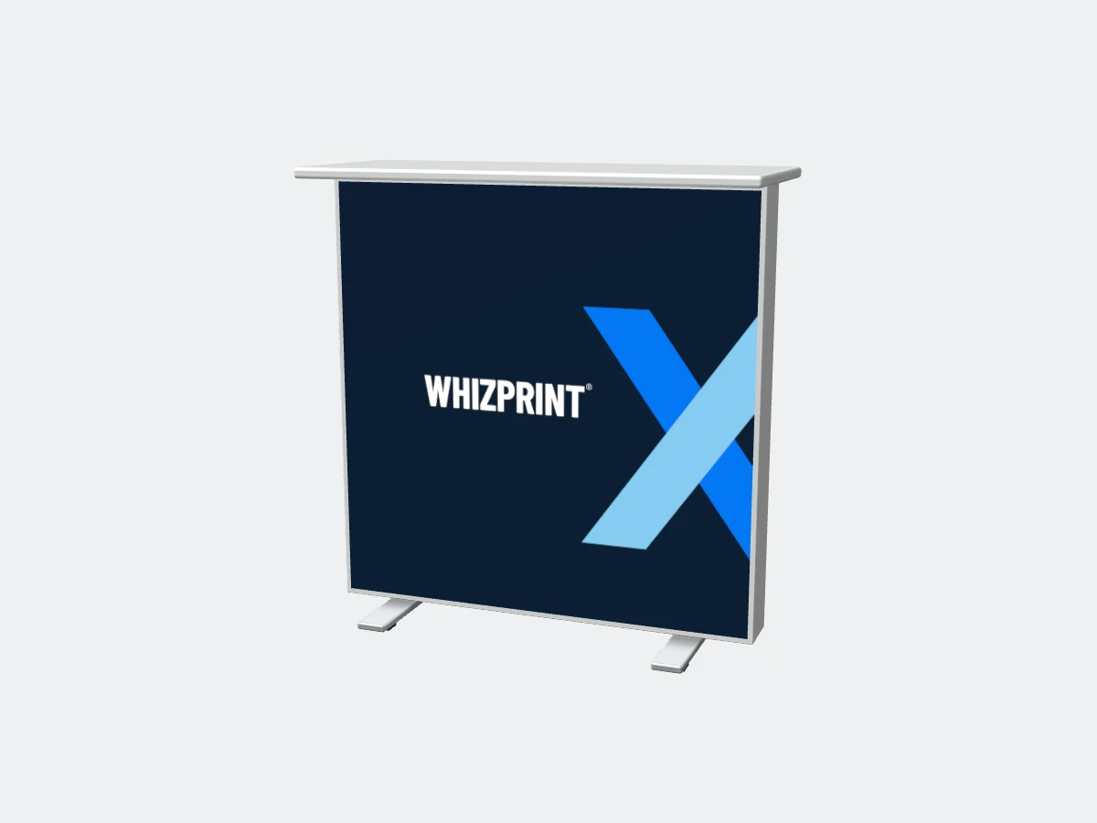 Branded counter with example Whizprint branding