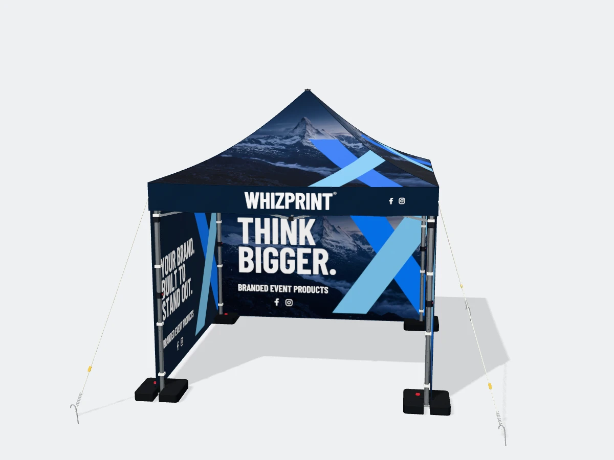 Printed gazebo with example Whizprint branding