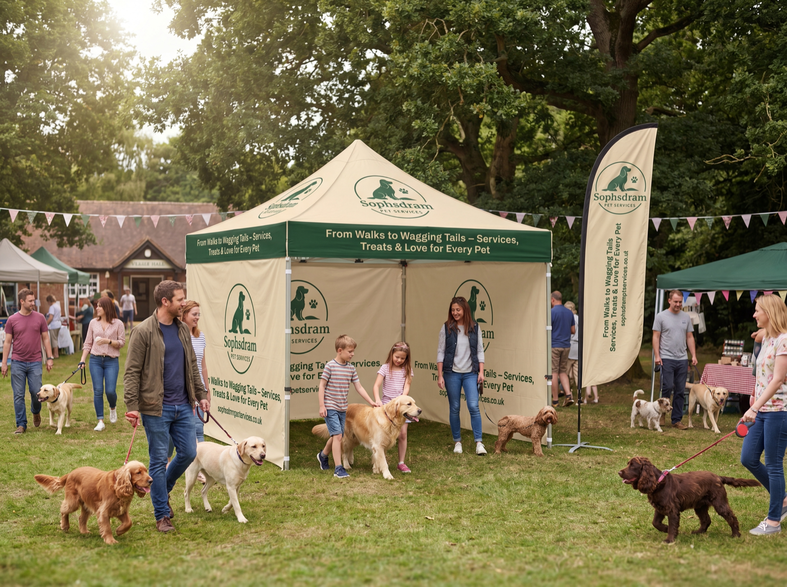 Dog walking services — pet brand branding example