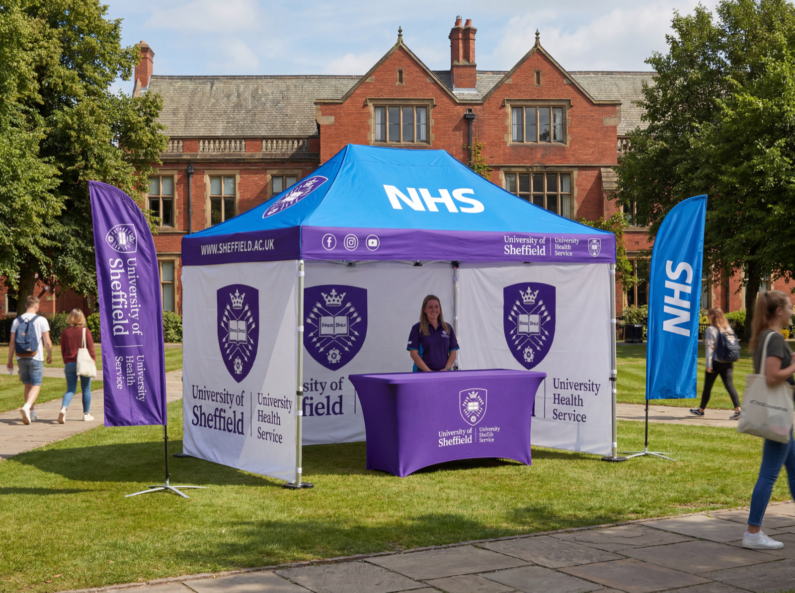 NHS & University of Sheffield — healthcare & education branding example