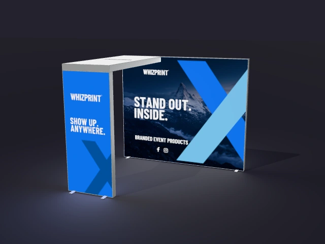 Arch Lightbox Stand with example Whizprint branding
