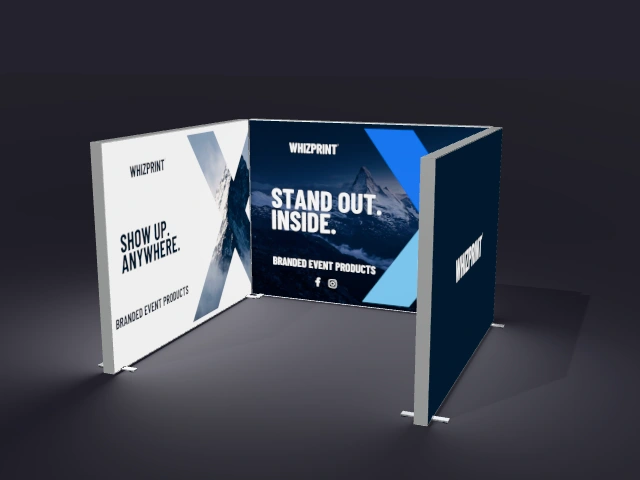 U-shaped Lightbox Stand with example Whizprint branding