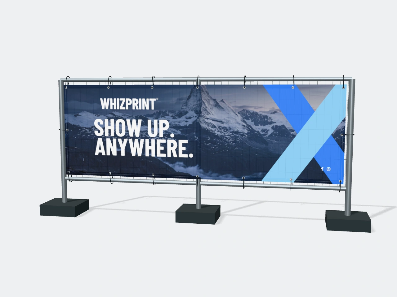 PVC Mesh Banners with example branding